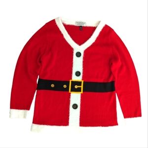 Tiara International Santa Christmas sweater dress, size XL